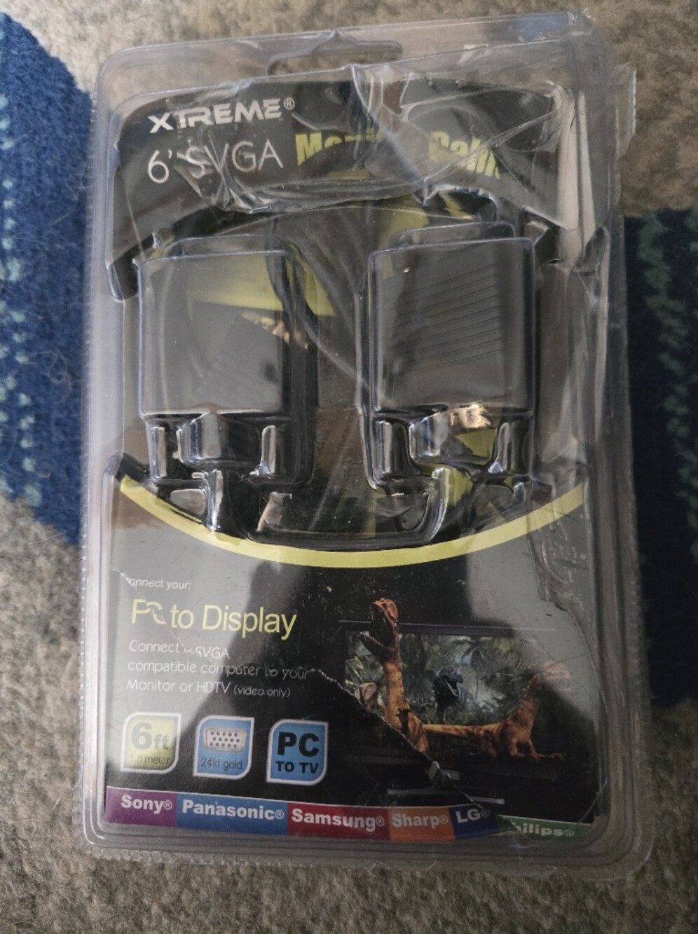 5/$20 Black VGA to Display Adapter Cable - Universal